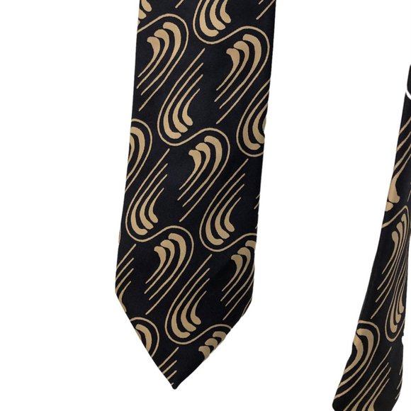 Christian Dior Paris France 100% SIlk blue Swirl print made in FRANCE tie - Picture 3 of 3